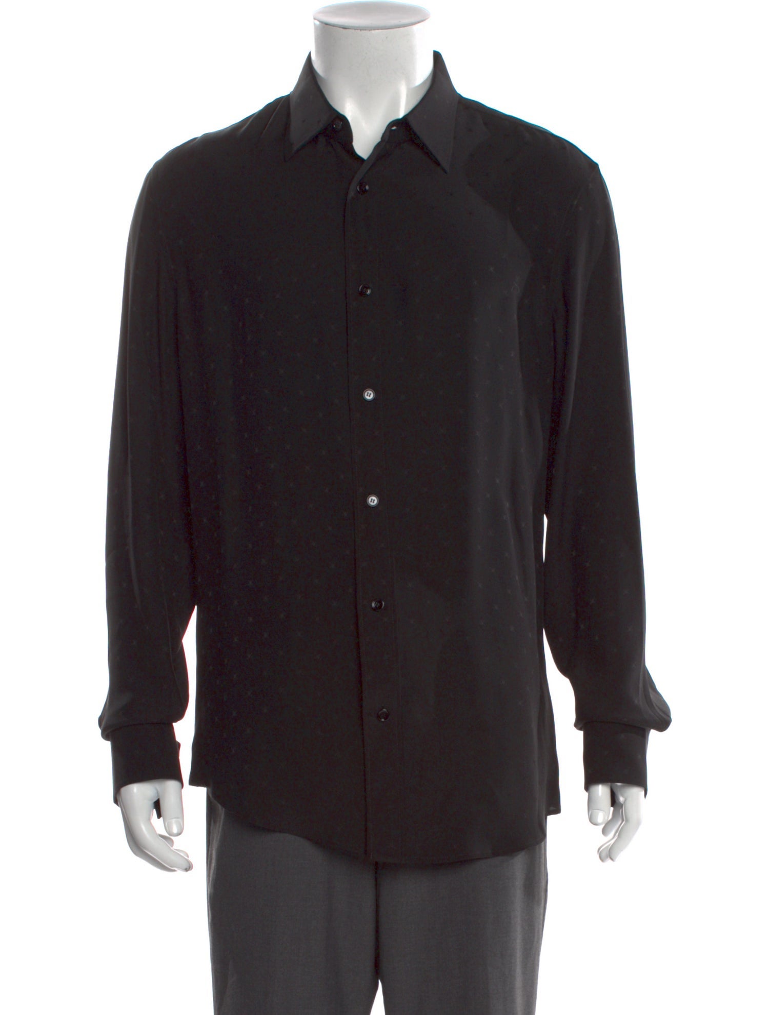 Celine Triomphe Silk Dress Shirt
